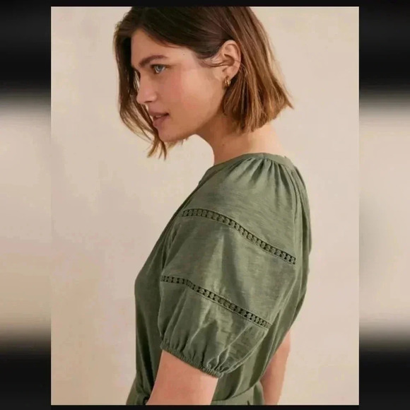 Boden Olive Midi Dress with Belt - Picture 4 of 8